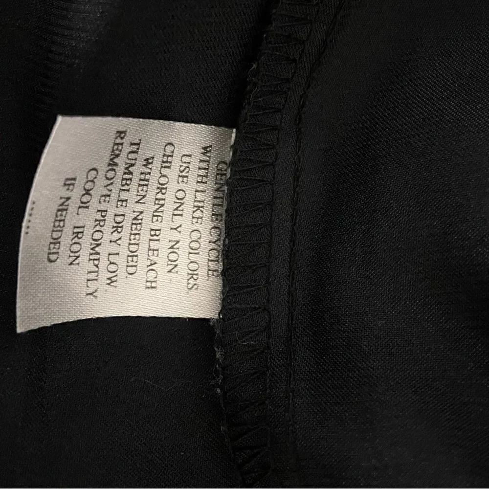 Vintage California Dynasty Womens Black Satin Maxi Robe Fairy  Whimsigoth‎ M - Picture 5 of 16